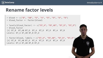 R tutorial - Using Factors in R