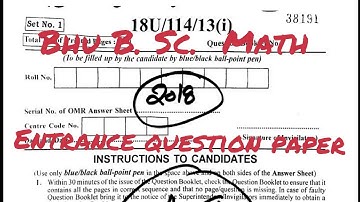 Bhu BSc 2018 Maths previous year papers with solutions || Bhu bsc 10 years Solved papers