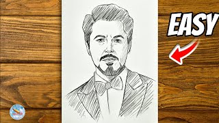 Details How to draw Tony stark | easy Tony stark drawing tutorial for beginners | iron Man easy drawing Update