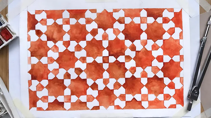 Islamic Geometric Art | Making of an easy four-fold pattern