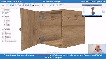 Tutorial Autodesk Fusion360: How to build a Cabinet unit with clip hinges