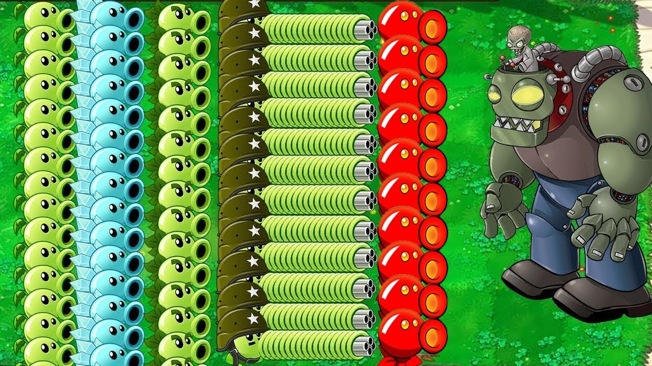 All Plants Pvz Hack Vs All Zombie In Plants Vs Zombies Youtube