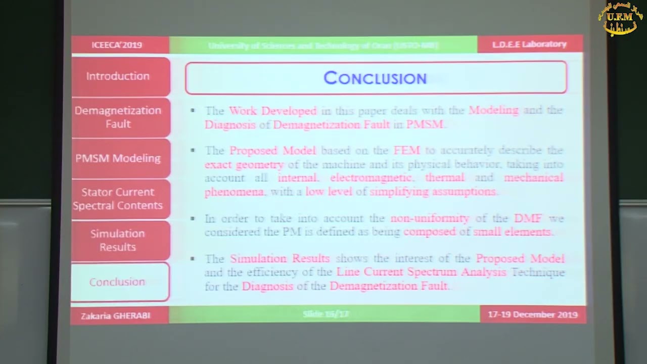 Line Current Spectrum Analysis as a Technique to Diagnose the Demagnetization Fault Gherabi Zakaria