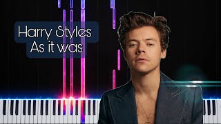 Harry Styles - As It Was - Piano tutorial + PDF