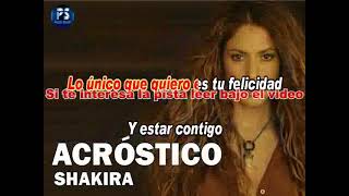 ACROSTICO - SHAKIRA - PISTA O KARAOKE