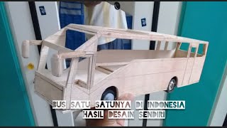 Cara membuat miniatur bus dari triplek | desain sendiri part 1