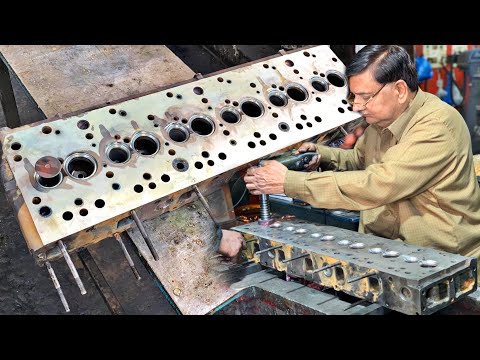 How To Restore an Isuzu 6 Cylinder Head | Restoration Process Of 6 Cylinder Head