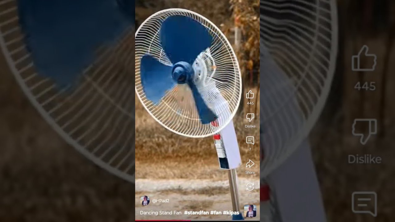 Blue generic stand fan dance