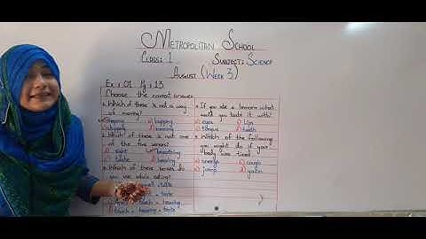 Metropolitan School Week 3 Class 1 Science Lesson