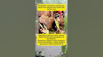 Pengantin wanitanya sampai ga tahan mau ketawa liat suami dan temen nya #ngakak #lucu