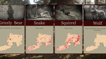 Every RDR2 Animal Mapped