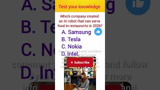 Tesla’s AI Robot Serving Food in Restaurants? 🤖🍽️ | Viral GK Question 2026
