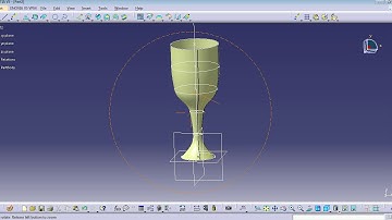 CATIA TUTORIAL-How to Design Wine Glass using Multi section solid