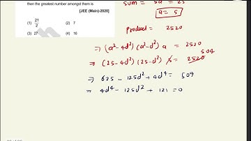 Five numbers are in A.P. whose sum is 25 and product is 2520. If one of these five numbers is -1/2