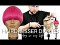 Cutting a SHORT GRADUATED haircut  - Winning Best Colour Salon 2023 - Pink hair trend 2023