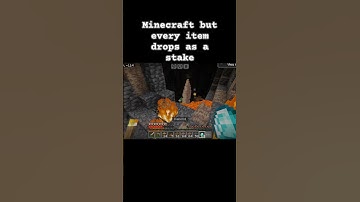 Minecraft but, every item drops as a stake #minecraft #shorts #addons #minecraftchallenge