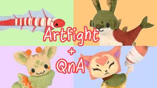Answering your needle felting questions! (plus Artfight critters) | needle felting