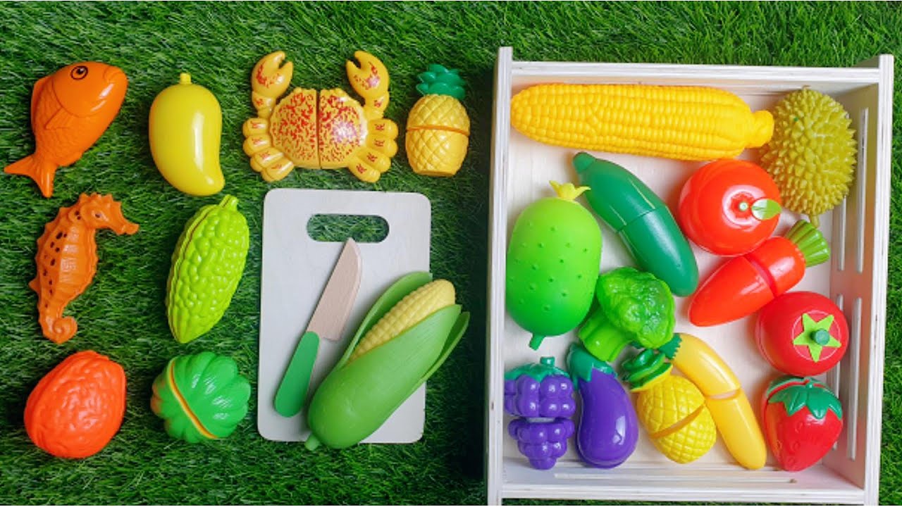 Satisfying ASMR Video from Wooden and Plastic, Making Fun GRAPE Fruits & Vegetables 