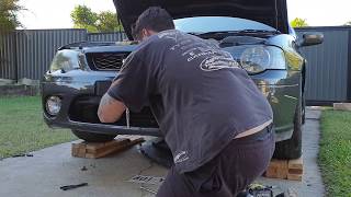 In this video i show you how to remove and replace the front bumper on
a b series falcon.