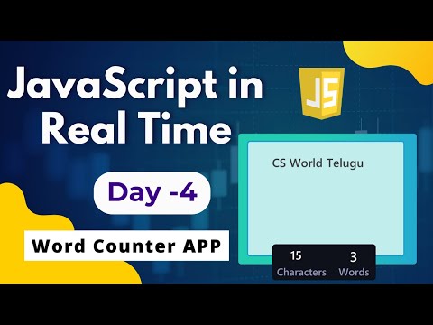 word counter app javascript |Javascript mini projects for beginners | Javascript tutorials in telugu