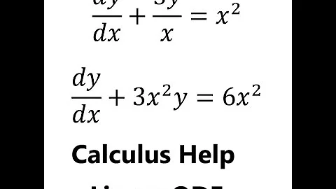Calculus Help: Linear ODE - Integrating Factor - dy/dx+3y/x=x^2, dy/dx+3x^2 y=6x^2