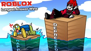 Roblox : Longest Answer Wins ผู้ที่ตอบยาวสุด จะเป็นผู้รอดชีวิต !!!