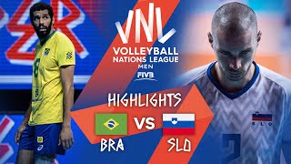 BRA vs. SLO - Highlights Week 4 | Men's VNL 2021