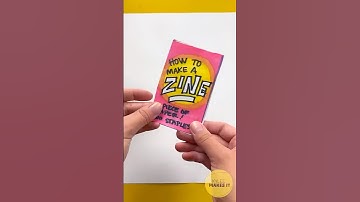 How to Make A Zine! Blank Book with One Piece of Paper and No Staples! #shorts