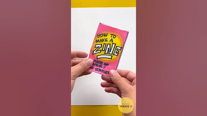 How to Make A Zine! Blank Book with One Piece of Paper and No Staples! #shorts