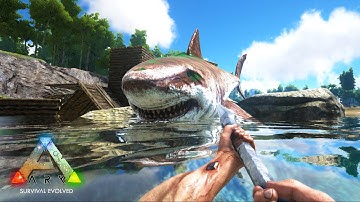 ARK: Survival Evolved - MEGALODON TAMING & KILLING! (ARK: Survival Evolved Gameplay)