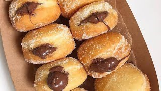 دونات خفيفه وهشه ولذييذه باسهل طريقه ومكونات بسيطه بدون فرد ولاقطاعه Donuts