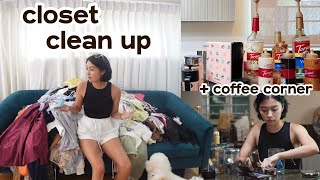 Closet Clean Up, Selling My Clothes & Coffee Corner | Rei Germar