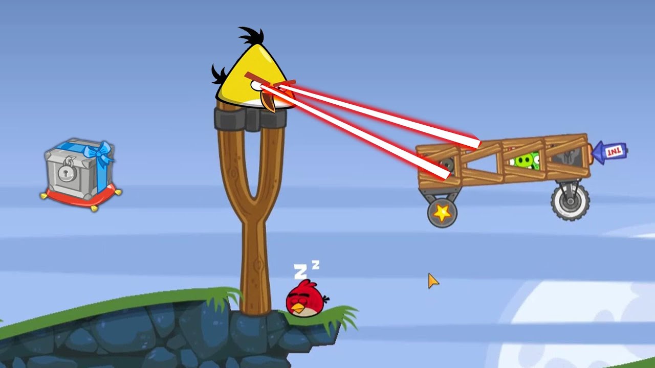 Bad Piggies - TRY TO STEAL THE SILVER CRATE WHILE ANGRY BIRDS SLEEPING!