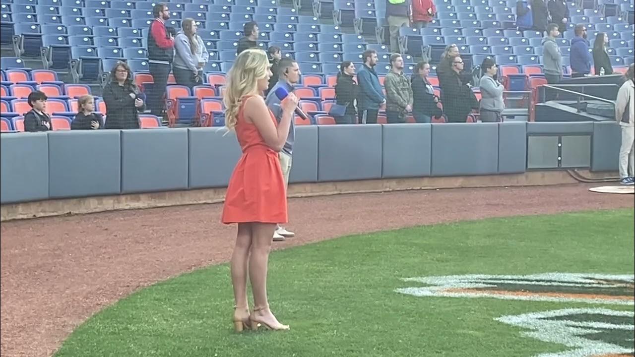 National Anthem Katie Carson 15 years old Akron Rubber Ducks