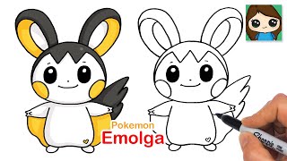 How to Draw Emolga Easy | Pokemon