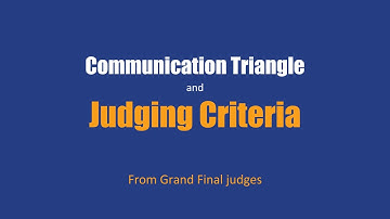 Communication Triangle and Judging Criteria