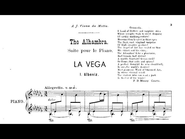 ラ・ベーガ(草原)Isaac Albéniz