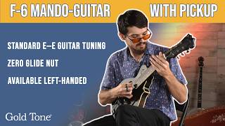 F-6 Mando-Guitar with Pickup | Gold Tone
The F-6 Mando-Guitar is a great addition to any players arsenal as it provides a mandolin-like sound but with standard guitar tuning and playing.
A Zero Glide nut sits at the far end of a 15-inch scale which provides a low action and tuning stability. The radiused rosewood fingerboard provides additional comfort, and theres a bridge-mounted transducer pickup for easy amplification.
The F-6 has a solid spruce top and maple wood graces its back and sides. It comes with a case and is available as a left-hand model!
Order your F6 today at https://tinyurl.com/2fsbmdnb
Connect with us!
https://www.facebook.com/goldtoneinc
https://twitter.com/goldtoneinc
https://www.instagram.com/goldtoneinc/ F-6 Mando-Guitar with Pickup | Gold Tone
