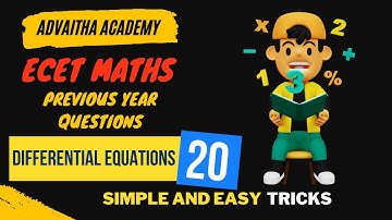 AP ECET TS ECET Maths |Differential Equations Previous year Questions Part 20