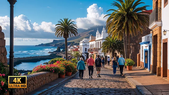 GARACHICO, Tenerife 🇮🇨 Seaside Volcanic Village & Historic Town Streets | 4K Walking Tour