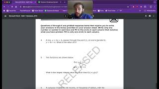 Math 1 EOC Released Form Solutions