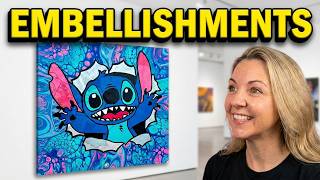 Stitch Breaks Through My Fluid Art! 🎨