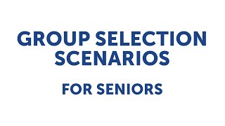 Room Selection: Group Selection Scenarios for Seniors