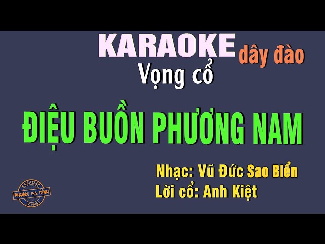 Karaoke - Điệu Buồn Phương Nam | vọng cổ câu 126 dây đào class=