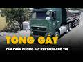 Video tài xế lái xe đầu kéo tông gãy cần chắn đường sắt khi tàu đang tới