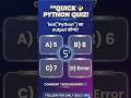 Python seekhna hai toh aise basics se shuru karo! 🐍✨#Python #CodingQuiz #LearnPython