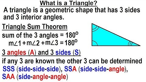Geometry - Ch. 5: Triangle (1 of TBD) What is a Triangle?