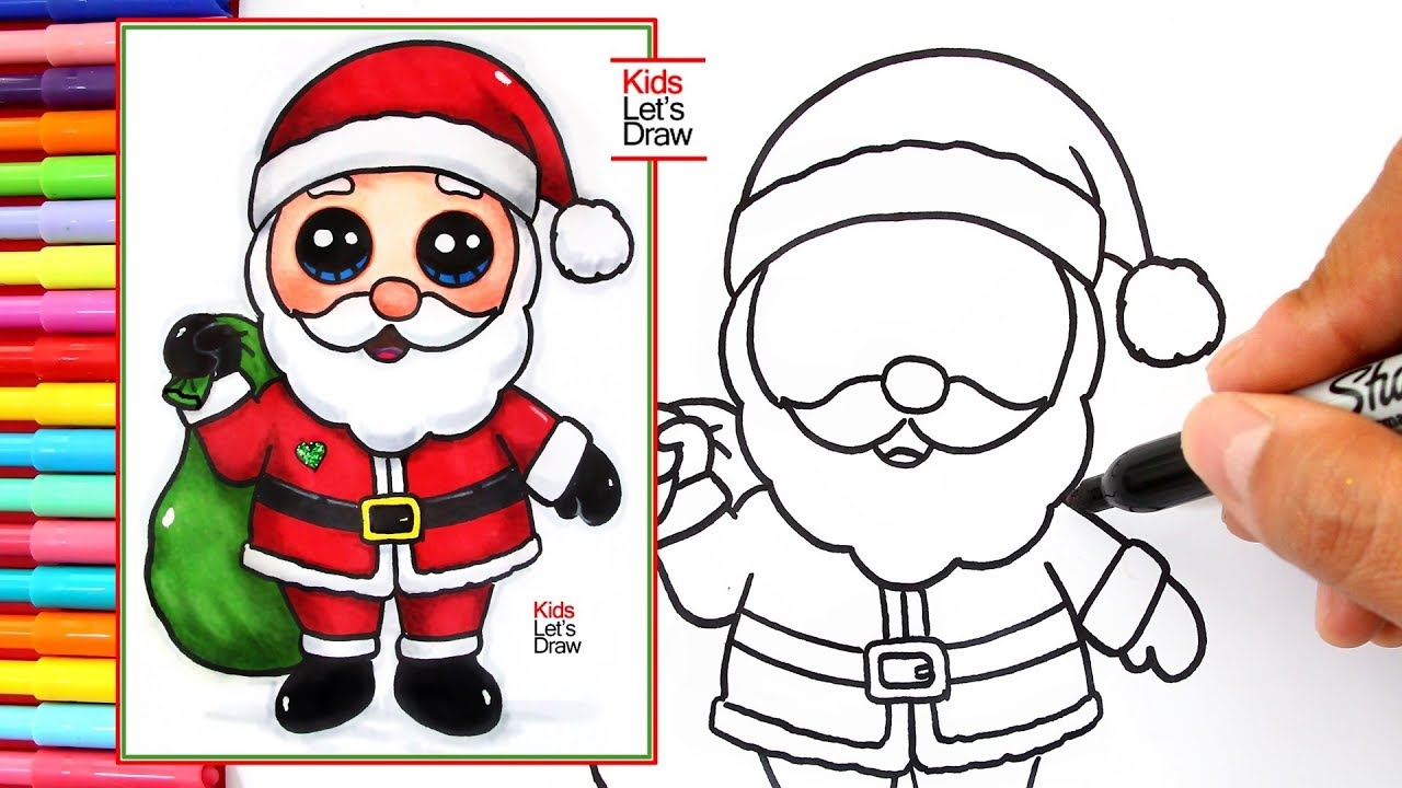 ᐈ Dibujos de Papa Noel【TOP 30】Para esta navidad