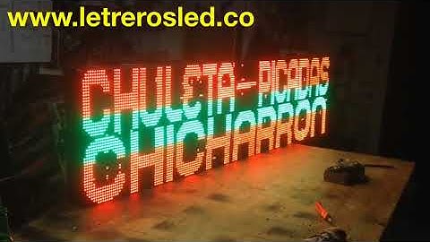 Pantalla LED Colores Combinados, 192x48cm. Conexion USB y Ethernet. Tipo Exterior.