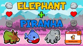 ELEPHANT + PIRANHA is INSANE in the WEEKLY PACK!!! - Super Auto Pets